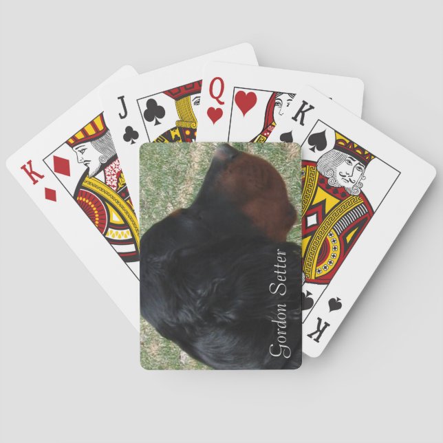 Gordon Setter Head Playing Cards Spielkarten (Rückseite)