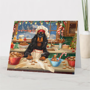 Gordon Setter Holiday Baking: Feierliche Weihnacht Karte