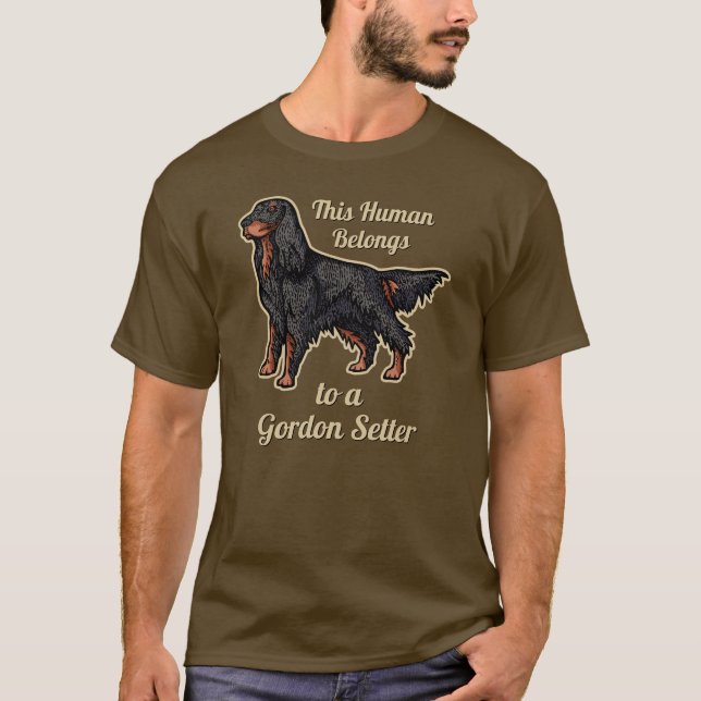 Gordon Setter Illustration T - Shirt (Vorderseite)