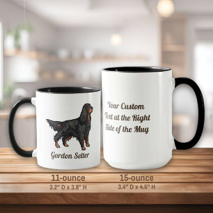 Gordon Setter Illustration Tasse