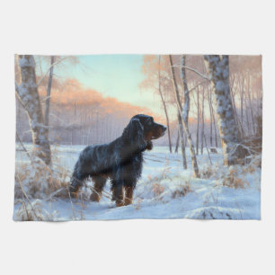 Gordon Setter Lass es schneien Weihnachten Geschirrtuch