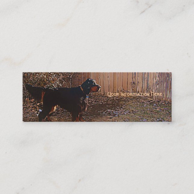 Gordon Setter Lesezeichen Business Cards Mini Visitenkarte (Vorderseite)