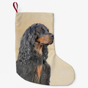 Gordon Setter Malerei - Niedliche Original Hunde K Kleiner Weihnachtsstrumpf
