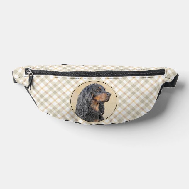 Gordon Setter Malerei Schwarz Niedlich Original Do Bauchtasche (Ablage )
