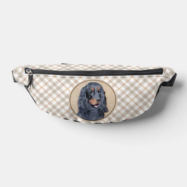 Gordon Setter Malerei Schwarz Niedlich Original Do Bauchtasche (Ablage )