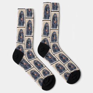 Gordon Setter Malerei Schwarz Niedlich Original Do Socken