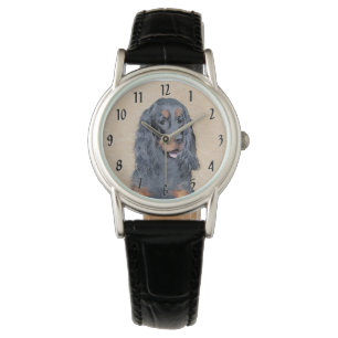 Gordon Setter-Malerei - Süße originelle Hundekunst Armbanduhr