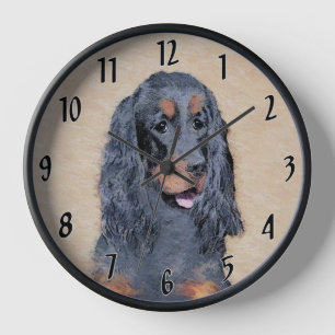 Gordon Setter Malerei - Süße originelle Hundekunst Uhr
