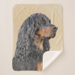 Gordon Setter Painting - Cute Original Dog Art Sherpadecke