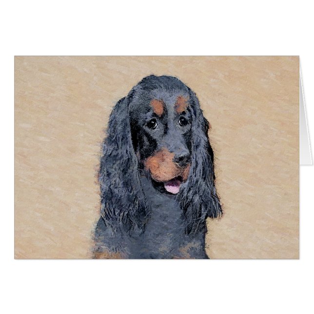 Gordon Setter Painting - Niedliche Original Dog Ar (Vorderseite (Horizontal))