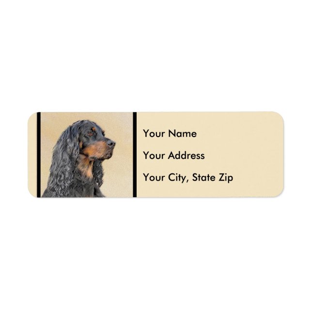 Gordon Setter Painting - Niedliche Original Dog Ar (Vorne)