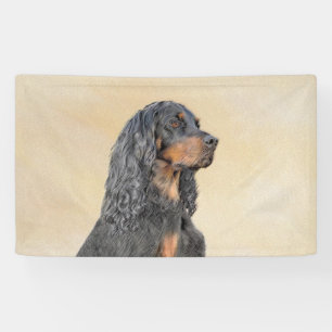 Gordon Setter Painting - Niedliche Original Dog Ar Banner