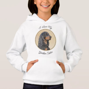 Gordon Setter Painting - Niedliche Original Dog Ar Hoodie