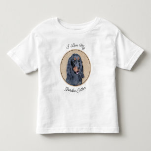 Gordon Setter Painting - Niedliche Original Dog Ar Kleinkind T-shirt
