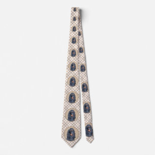 Gordon Setter Painting - Niedliche Original Dog Ar Krawatte