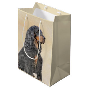 Gordon Setter Painting - Niedliche Original Dog Ar Mittlere Geschenktüte