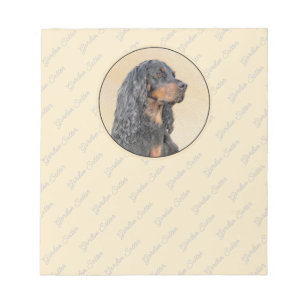 Gordon Setter Painting - Niedliche Original Dog Ar Notizblock