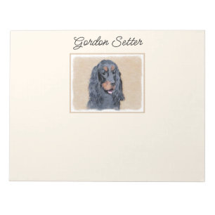 Gordon Setter Painting - Niedliche Original Dog Ar Notizblock