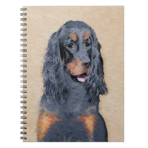 Gordon Setter Painting - Niedliche Original Dog Ar Notizblock