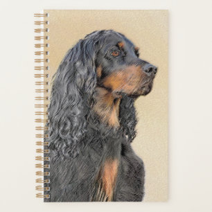 Gordon Setter Painting - Niedliche Original Dog Ar Planer