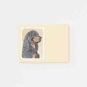 Gordon Setter Painting - Niedliche Original Dog Ar Post-it Klebezettel