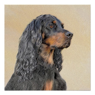 Gordon Setter Painting - Niedliche Original Dog Ar Poster