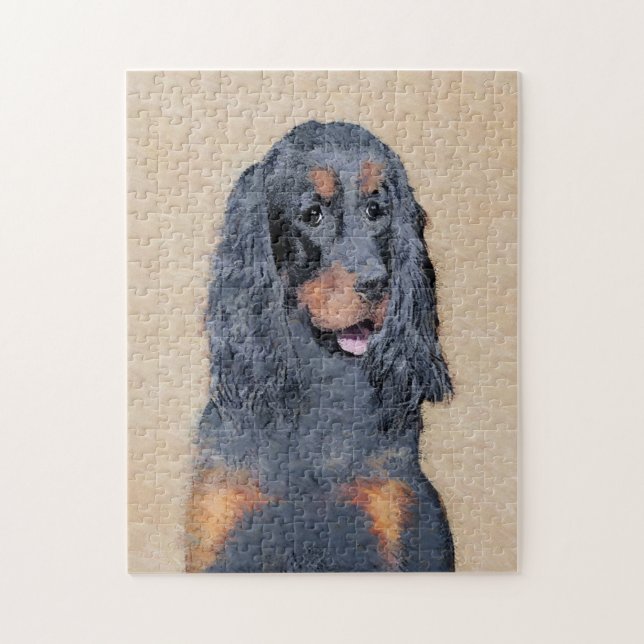 Gordon Setter Painting - Niedliche Original Dog Ar Puzzle (Vertikal)