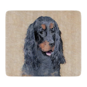Gordon Setter Painting - Niedliche Original Dog Ar Schneidebrett
