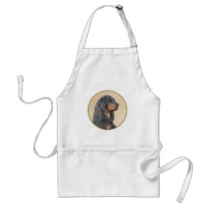 Gordon Setter Painting - Niedliche Original Dog Ar Schürze