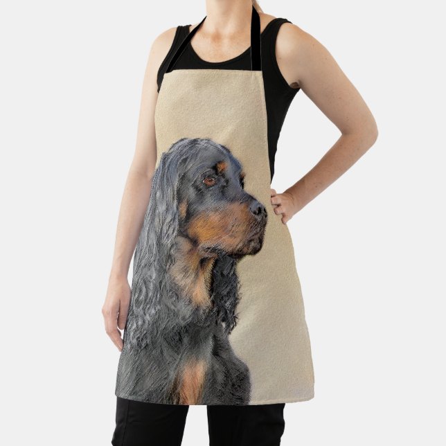 Gordon Setter Painting - Niedliche Original Dog Ar Schürze (InSitu)