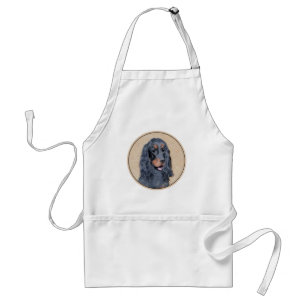 Gordon Setter Painting - Niedliche Original Dog Ar Schürze