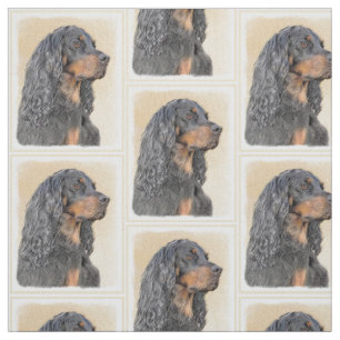 Gordon Setter Painting - Niedliche Original Dog Ar Stoff
