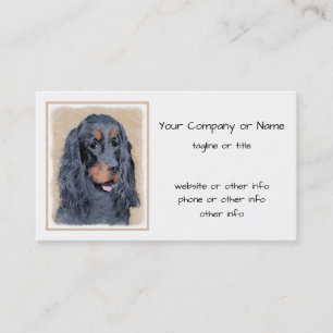 Gordon Setter Painting - Niedliche Original Dog Ar Visitenkarte