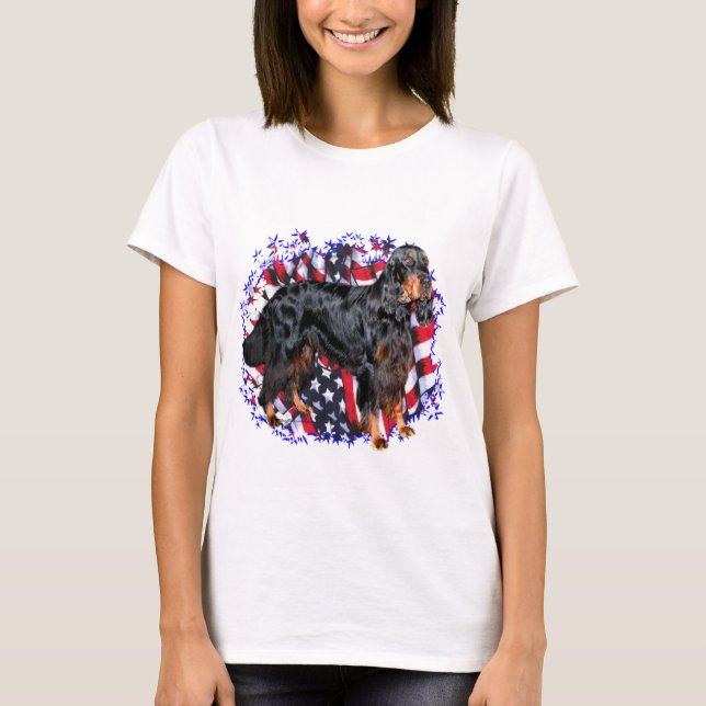Gordon Setter Patriot T-Shirt (Vorderseite)