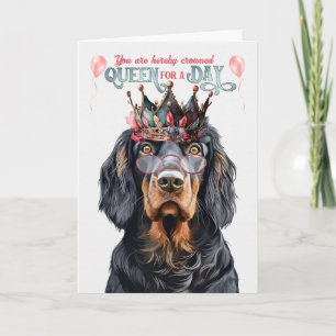 Gordon Setter Queen für einen Tag Funny Geburtstag Karte