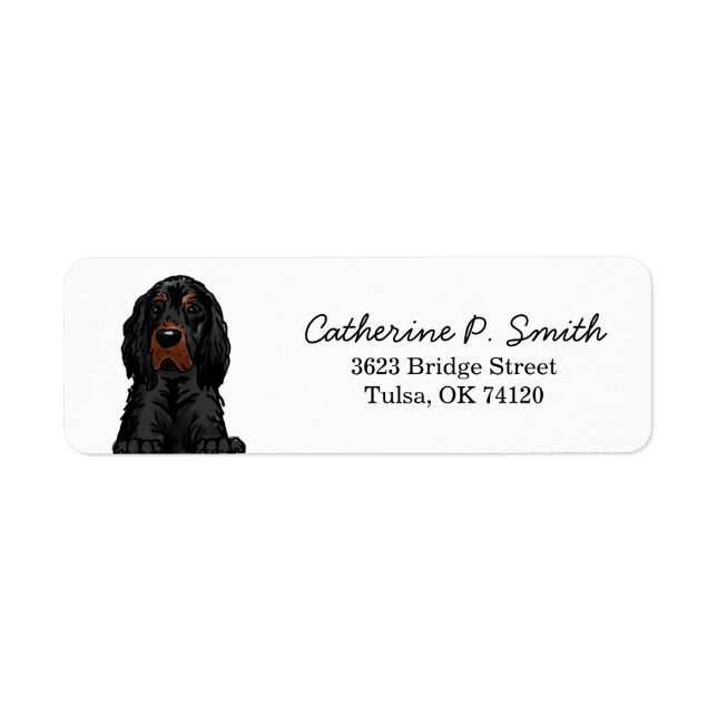 Gordon Setter Rücksendeadresse (Vorne)