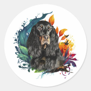 Gordon Setter Runder Aufkleber