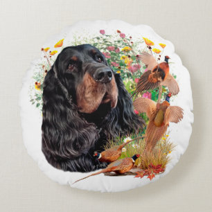 Gordon Setter  Rundes Kissen