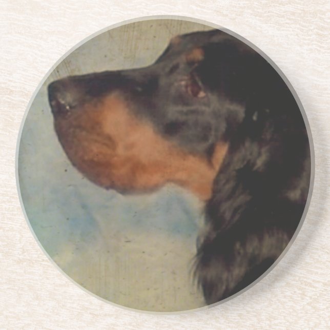 Gordon Setter Sandstone Untersetzer (Vorne)