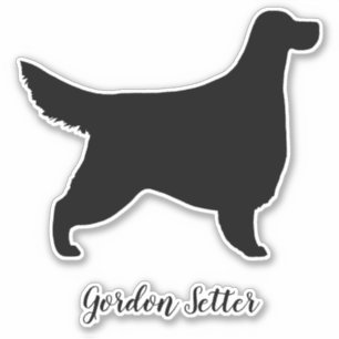 Gordon Setter Silhouette Hunde Rasse Vinyl Sticker