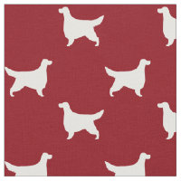 Gordon Setter Silhouetten Muster Rot und Weiß