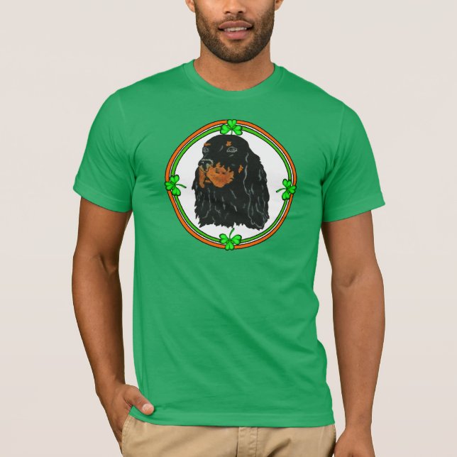 Gordon Setter St Patricks T-Shirt (Vorderseite)