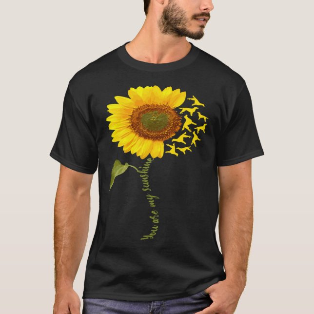 Gordon Setter Sunflower T-Shirt (Vorderseite)