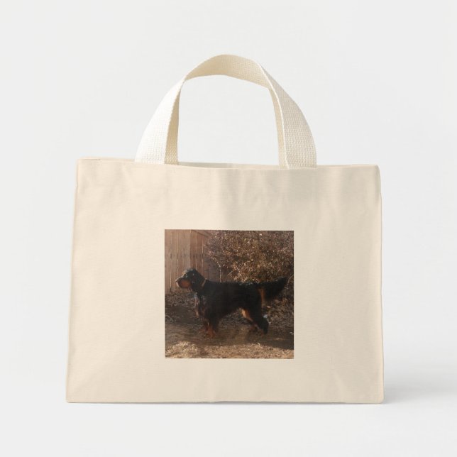Gordon Setter Tote Bag Mini Stoffbeutel (Vorne)