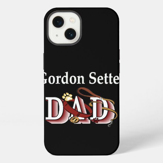 Gordon Setter Vater iPhone Hülle (Rückseite)