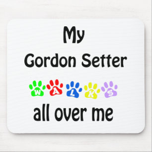 Gordon Setter Walks Design Mousepad