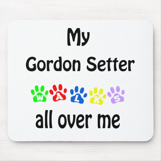 Gordon Setter Walks Design Mousepad (Vorne)