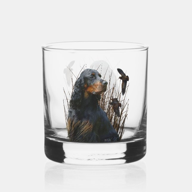 Gordon Setter Whiskyglas (Vorderseite)