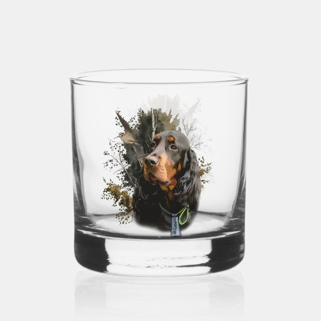 Gordon Setter Whiskyglas (Vorderseite)