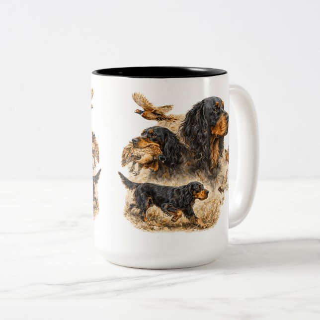 Gordon Setter Zweifarbige Tasse (VorderseiteRechts)